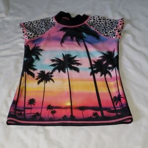 Girls 7/8 Rash Guard for Swimming